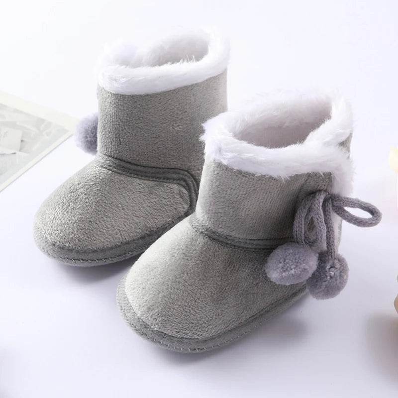 Cozy Winter First Walkers Booties for Infants - Soft Sole Snow Boots for 0-18 Months, Unisex Baby Shoes with Fur Lining - ToylandEU