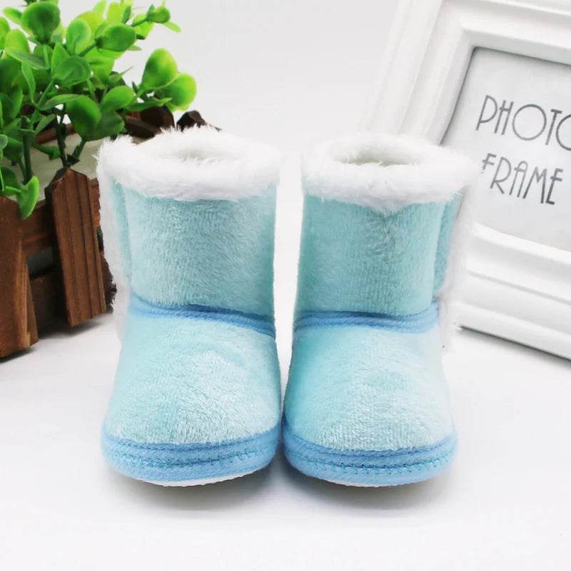 Cozy Winter First Walkers Booties for Infants - Soft Sole Snow Boots for 0-18 Months, Unisex Baby Shoes with Fur Lining - ToylandEU