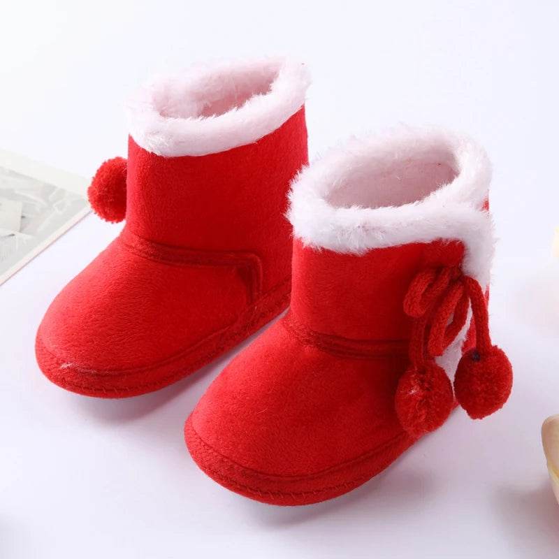 Cozy Winter First Walkers Booties for Infants - Soft Sole Snow Boots for 0-18 Months, Unisex Baby Shoes with Fur Lining - ToylandEU