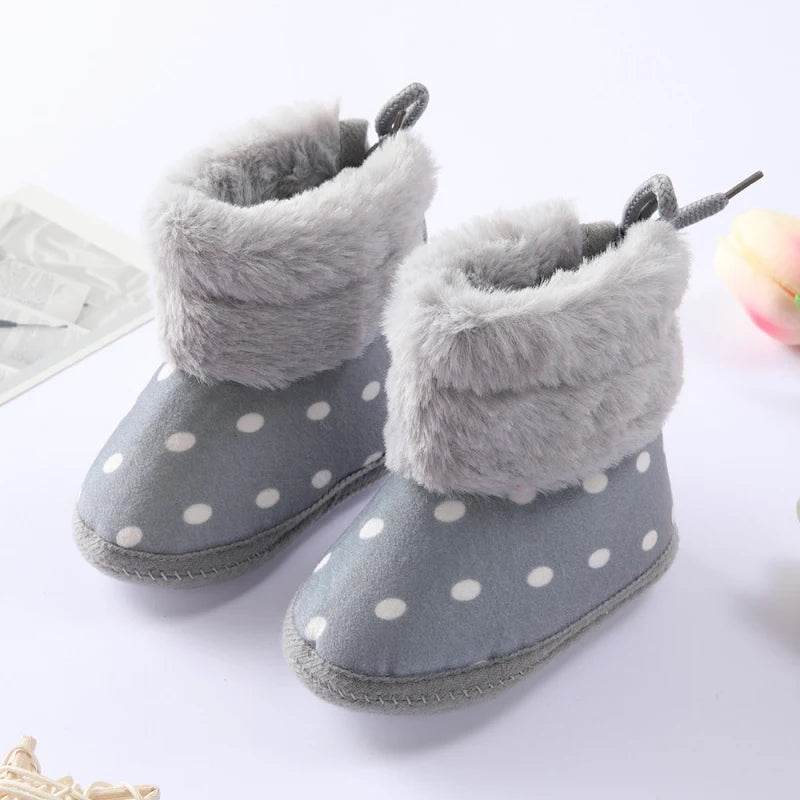 Cozy Winter First Walkers Booties for Infants - Soft Sole Snow Boots for 0-18 Months, Unisex Baby Shoes with Fur Lining - ToylandEU
