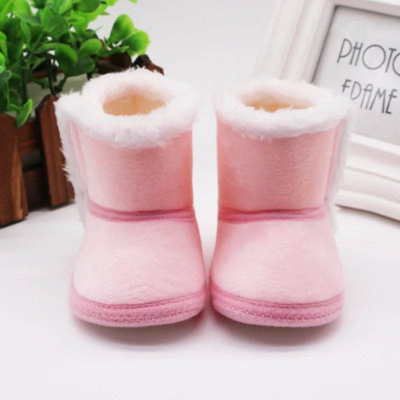 Cozy Winter First Walkers Booties for Infants - Soft Sole Snow Boots for 0-18 Months, Unisex Baby Shoes with Fur Lining - ToylandEU