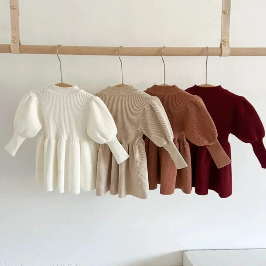  Cozy Winter Knitted Dress For Baby Girl Long Sleeve -  ToylandEU™