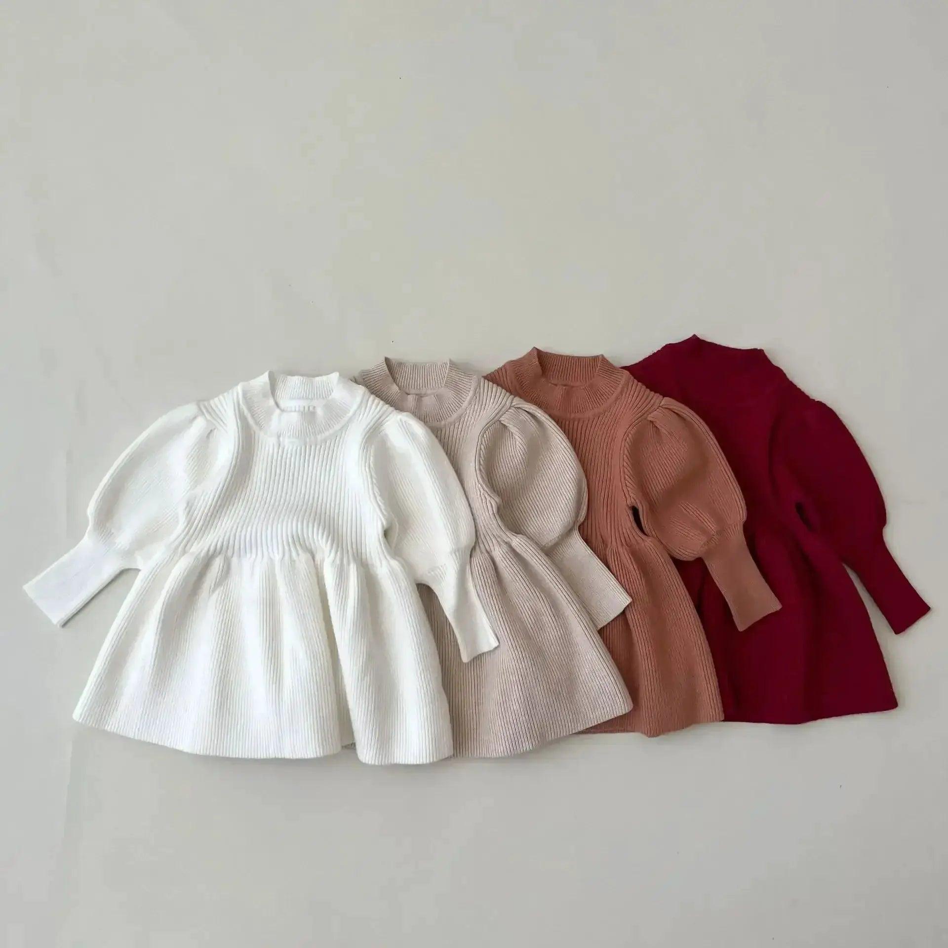  Cozy Winter Knitted Dress For Baby Girl Long Sleeve -  ToylandEU™