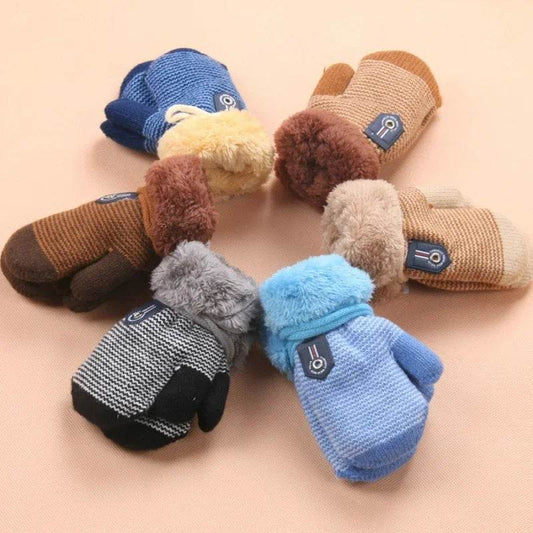 Cozy Winter Knitted Gloves With Rope Detail For Kids - ToylandEU