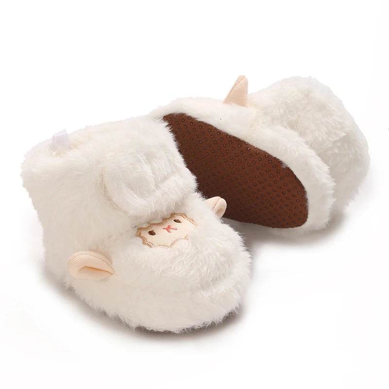 Cozy Winter Padded Cotton Baby Shoes With Cartoon Teddy Bear For 0 To 12 Months Unisex - ToylandEU