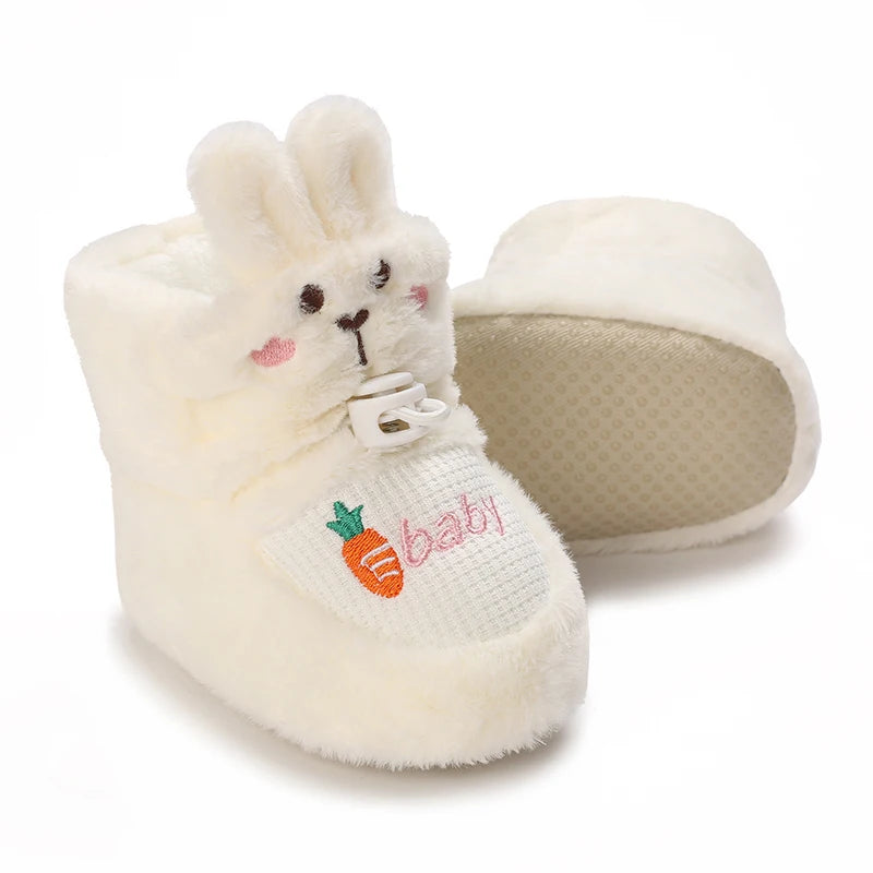 Cozy Winter Padded Cotton Baby Shoes With Cartoon Teddy Bear For 0 To 12 Months Unisex - ToylandEU