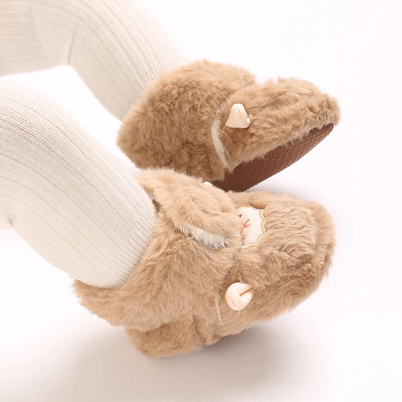 Cozy Winter Padded Cotton Baby Shoes With Cartoon Teddy Bear For 0 To 12 Months Unisex - ToylandEU