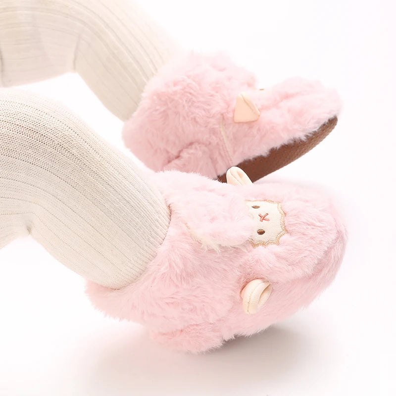Cozy Winter Padded Cotton Baby Shoes With Cartoon Teddy Bear For 0 To 12 Months Unisex - ToylandEU