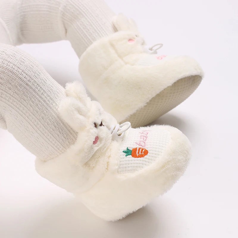 Cozy Winter Padded Cotton Baby Shoes With Cartoon Teddy Bear For 0 To 12 Months Unisex - ToylandEU