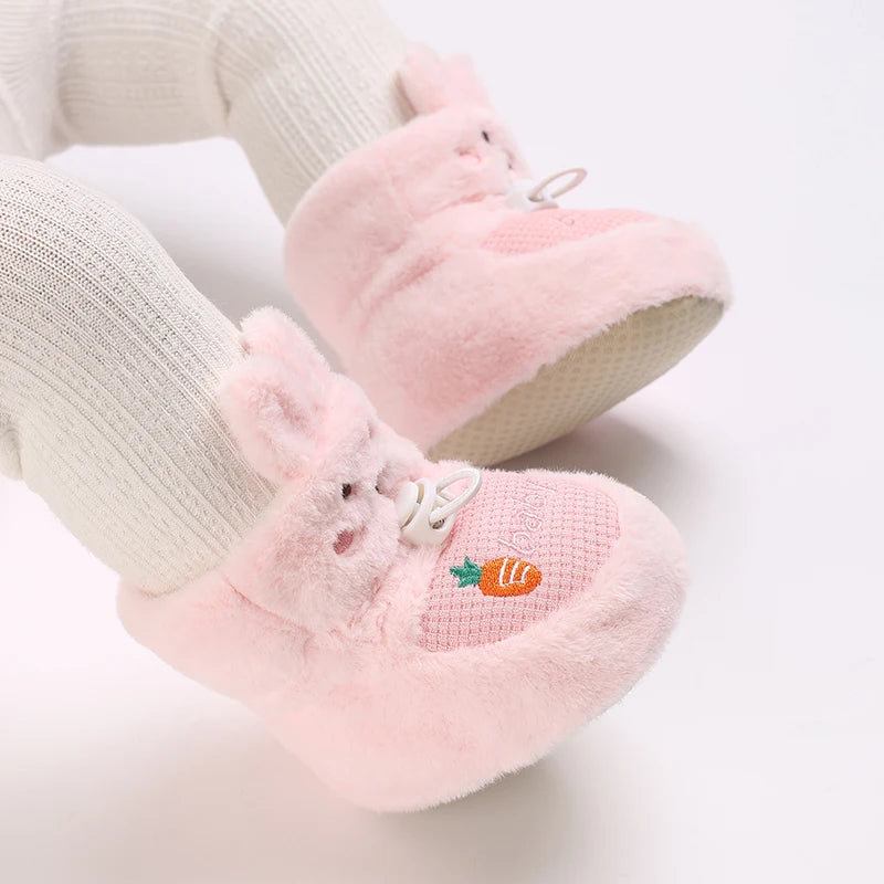 Cozy Winter Padded Cotton Baby Shoes With Cartoon Teddy Bear For 0 To 12 Months Unisex - ToylandEU