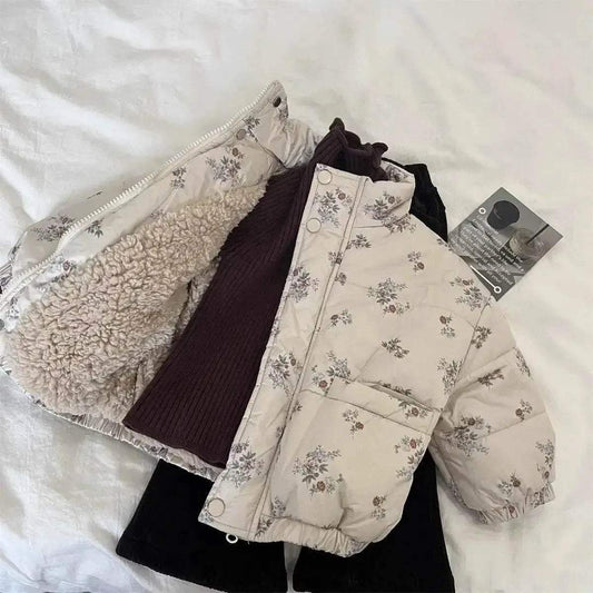  Cozy Winter Parka Jacket 4Y Floral Print Toyland EU -  ToylandEU™