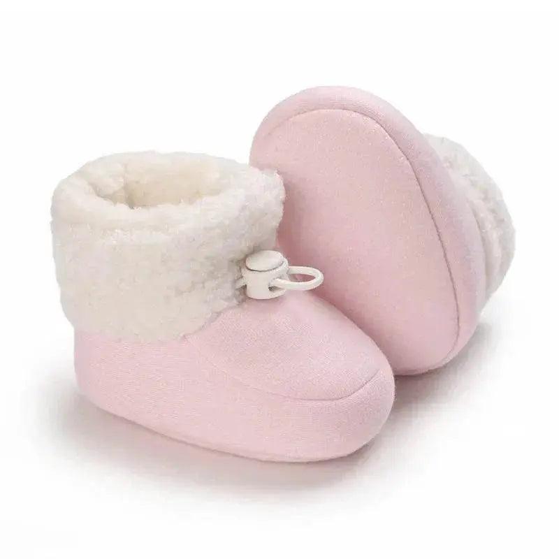  Cozy Wool Booties with Non-Slip Socks for Infants - Winter Crib Shoes for Baby Boys and Girls -  ToylandEU™
