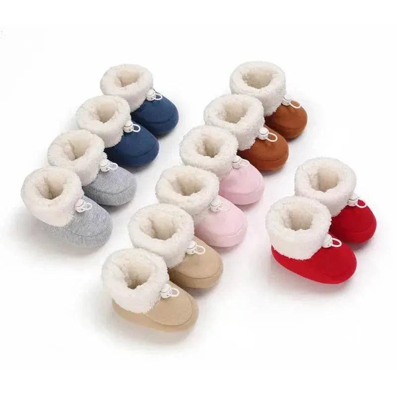  Cozy Wool Booties with Non-Slip Socks for Infants - Winter Crib Shoes for Baby Boys and Girls -  ToylandEU™