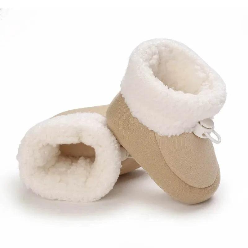  Cozy Wool Booties with Non-Slip Socks for Infants - Winter Crib Shoes for Baby Boys and Girls -  ToylandEU™