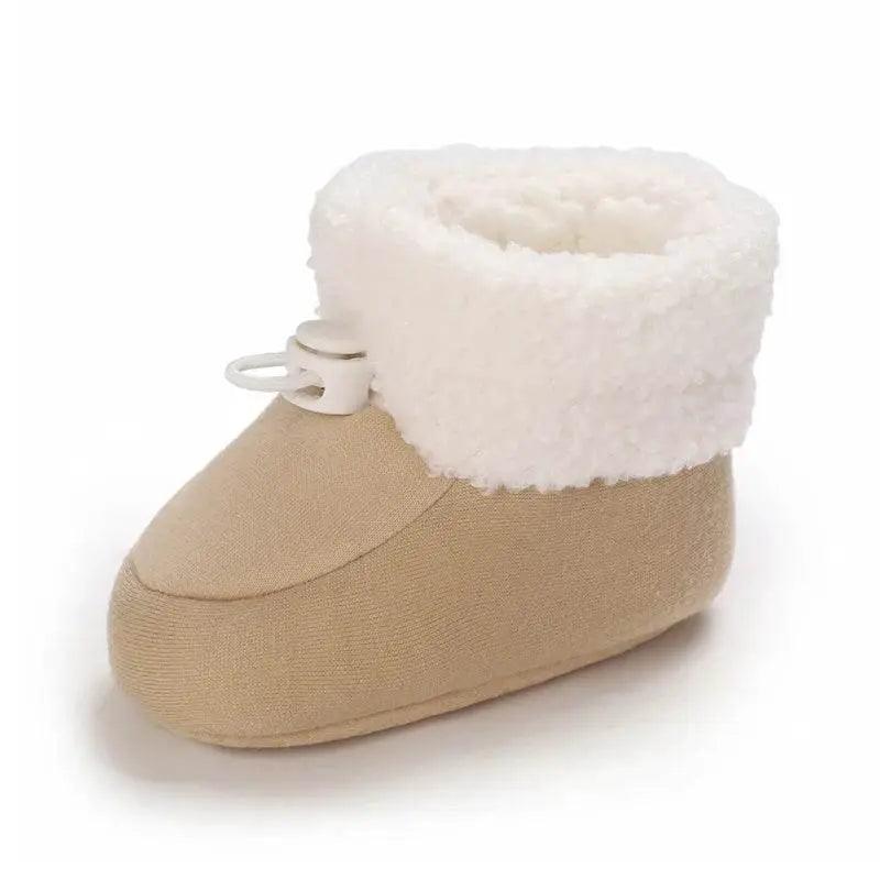  Cozy Wool Booties with Non-Slip Socks for Infants - Winter Crib Shoes for Baby Boys and Girls -  ToylandEU™