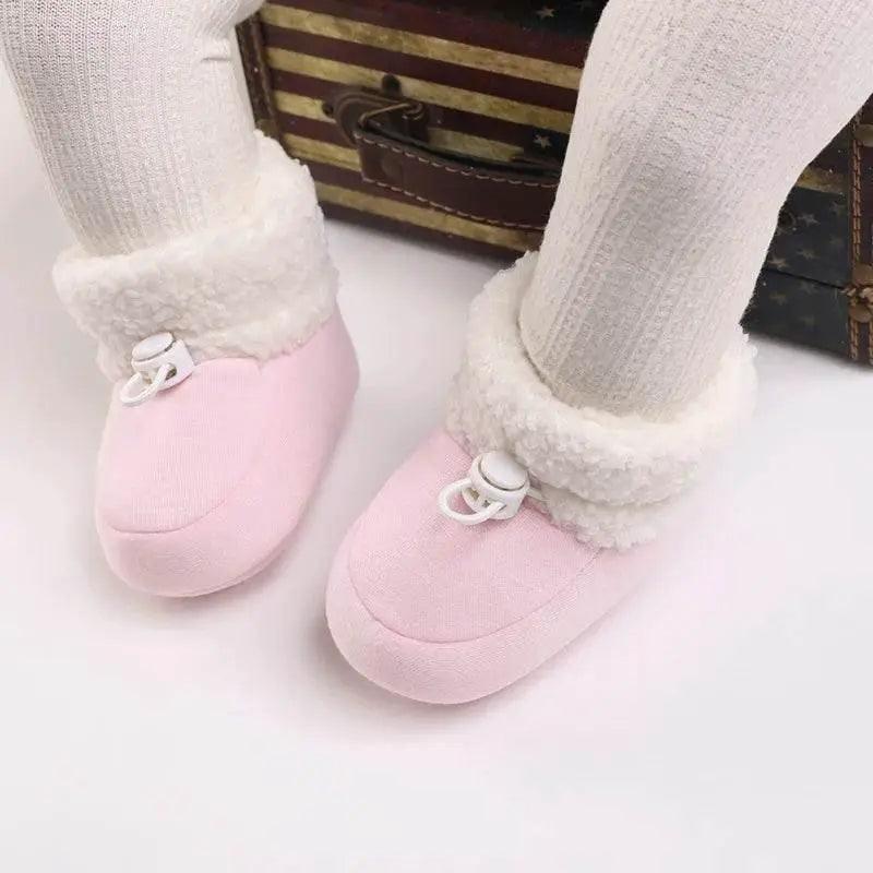  Cozy Wool Booties with Non-Slip Socks for Infants - Winter Crib Shoes for Baby Boys and Girls -  ToylandEU™
