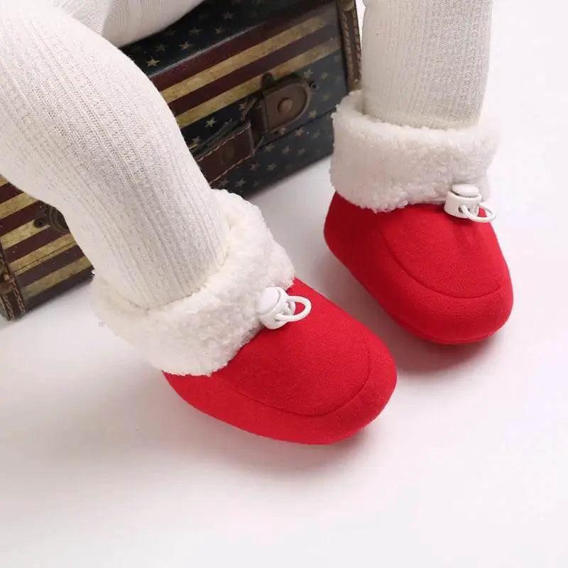  Cozy Wool Booties with Non-Slip Socks for Infants - Winter Crib Shoes for Baby Boys and Girls -  ToylandEU™