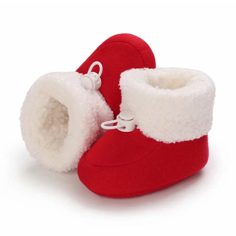 Cozy Wool Booties with Non-Slip Socks for Infants - Winter Crib Shoes for Baby Boys and Girls - ToylandEU