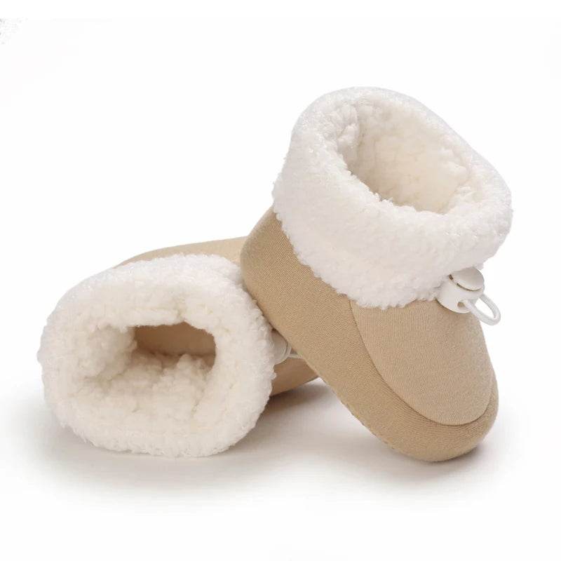 Cozy Wool Booties with Non-Slip Socks for Infants - Winter Crib Shoes for Baby Boys and Girls - ToylandEU
