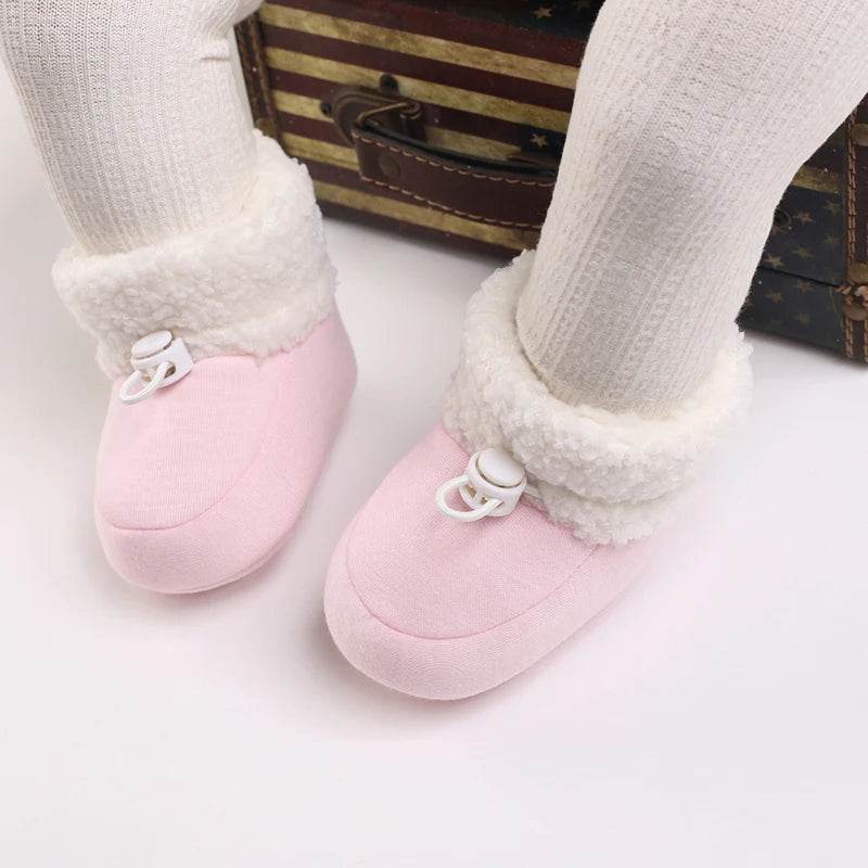 Cozy Wool Booties with Non-Slip Socks for Infants - Winter Crib Shoes for Baby Boys and Girls - ToylandEU