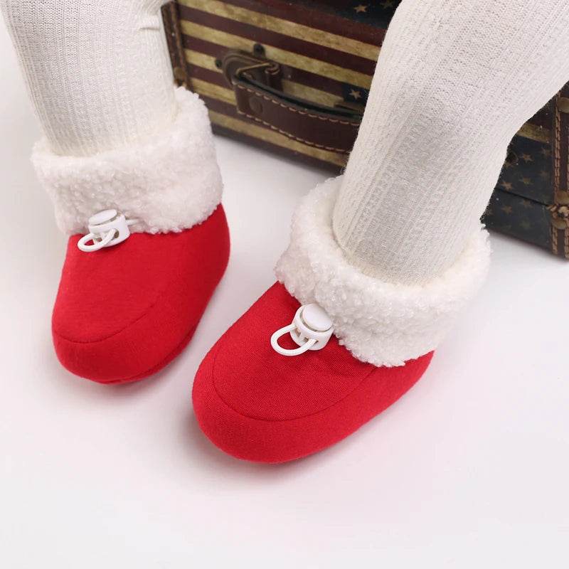 Cozy Wool Booties with Non-Slip Socks for Infants - Winter Crib Shoes for Baby Boys and Girls - ToylandEU