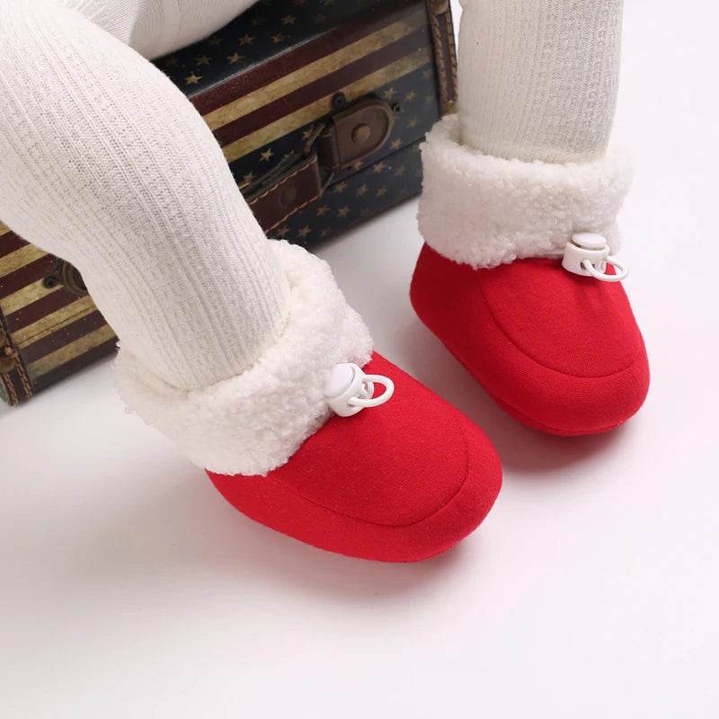 Cozy Wool Booties with Non-Slip Socks for Infants - Winter Crib Shoes for Baby Boys and Girls - ToylandEU