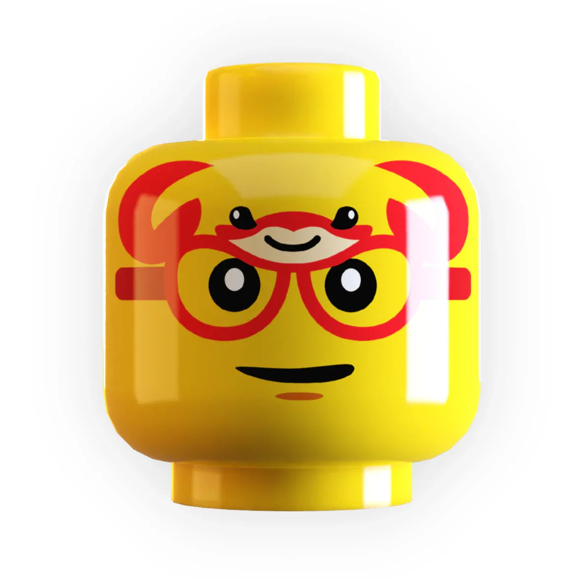 Crab / Beach Sunglasses on Minifig Head made using LEGO part - ToylandEU