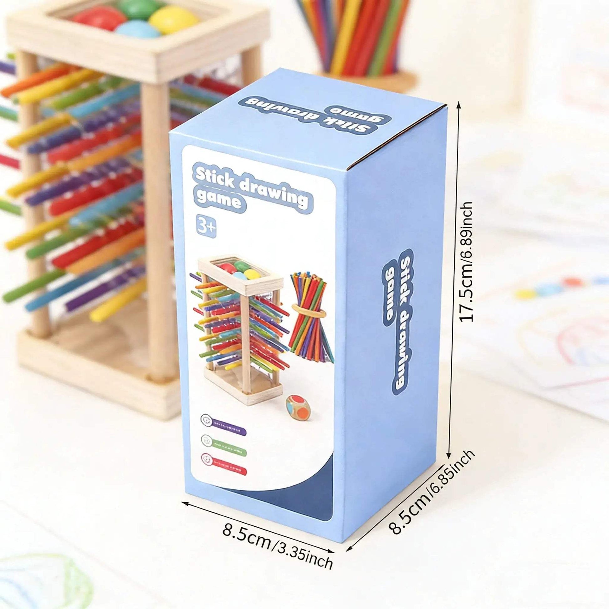 Crack Resistant Wooden Pulling Toy For Toddlers With Colorful Sticks - ToylandEU