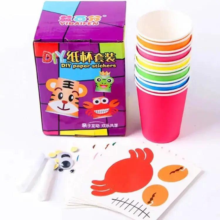  Kids DIY Paper Cup Craft Kit With Colorful Stickers -  ToylandEU™