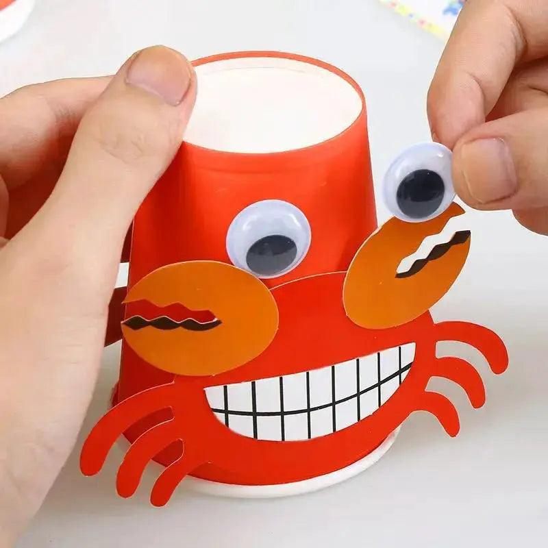  Kids DIY Paper Cup Craft Kit With Colorful Stickers -  ToylandEU™