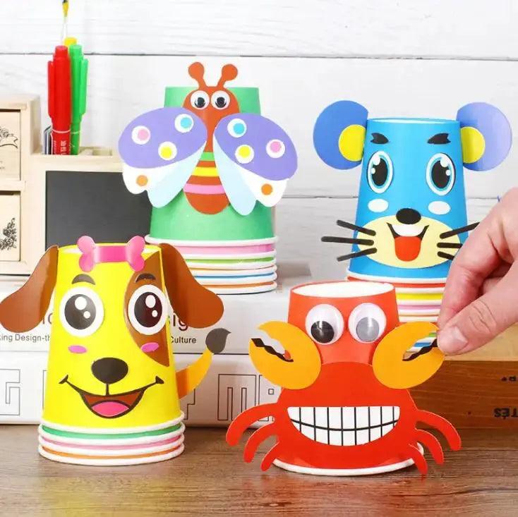  Kids DIY Paper Cup Craft Kit With Colorful Stickers -  ToylandEU™