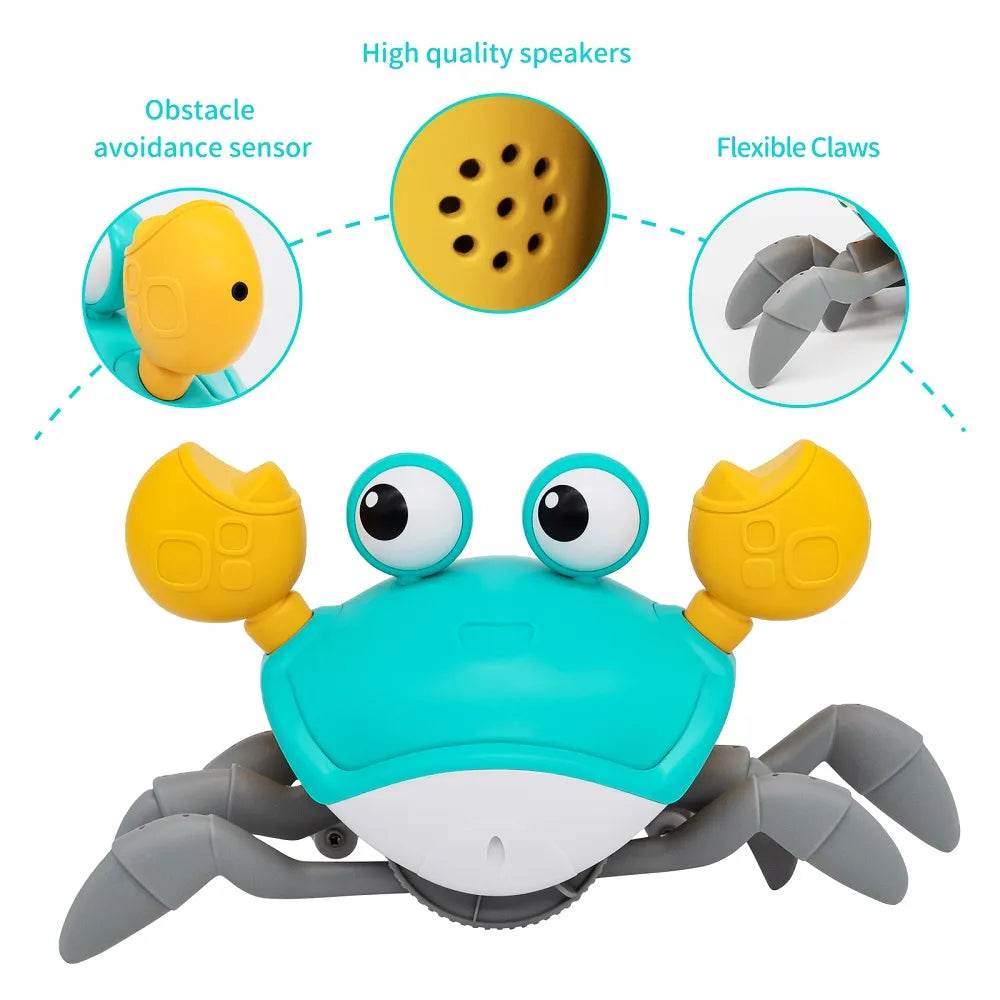 Crawling Interactive Crab Toy with Lights and Music for Babies - ToylandEU