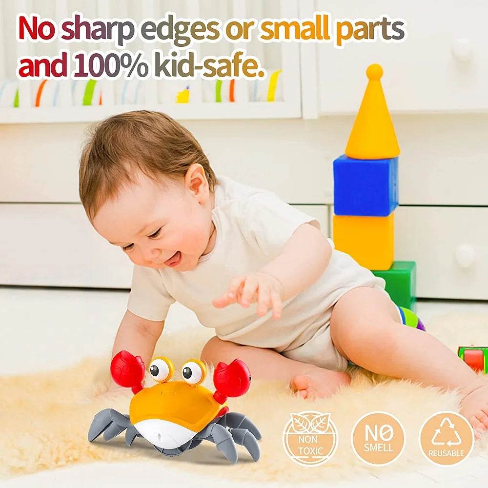 Crawling Interactive Crab Toy with Lights and Music for Babies - ToylandEU