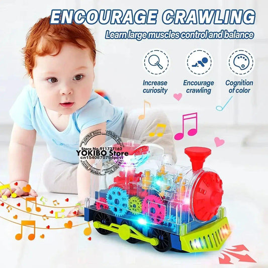  Crawling Train Toy Light And Sound For Toddlers Durable -  ToylandEU™