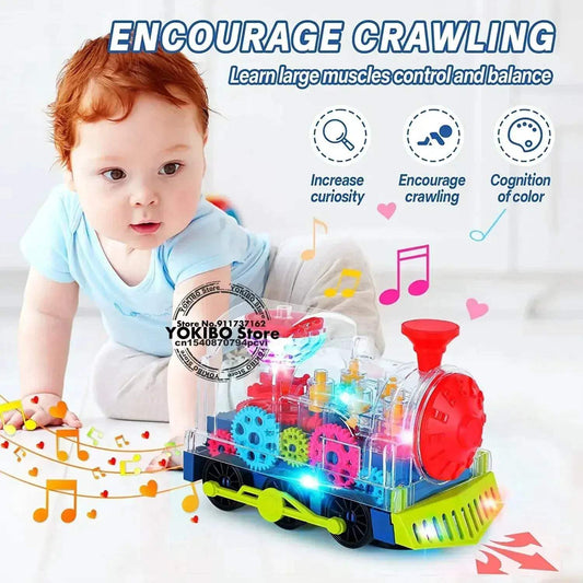  Crawling Train Toy Light And Sound For Toddlers Durable -  ToylandEU™