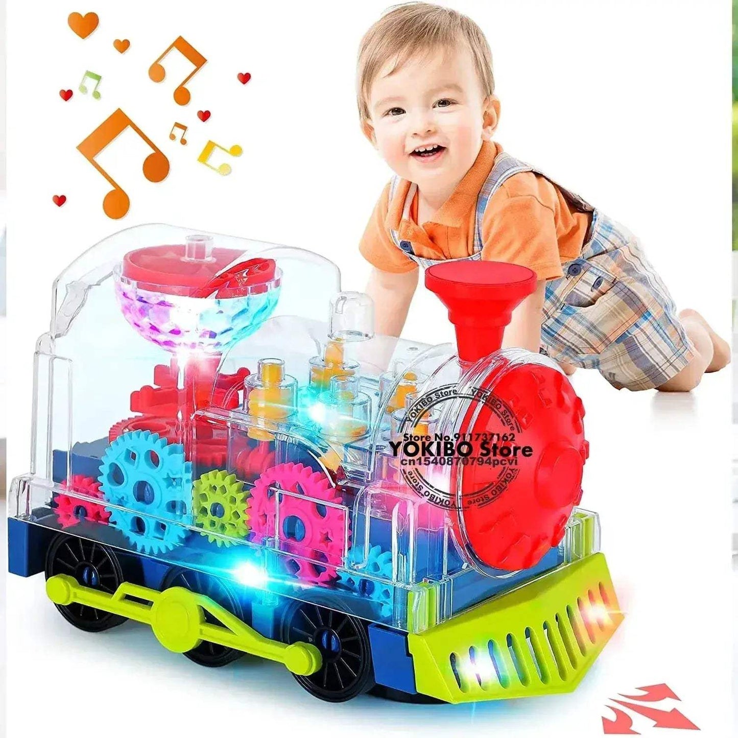 Crawling Train Toy With Light And Sound For Toddlers - ToylandEU