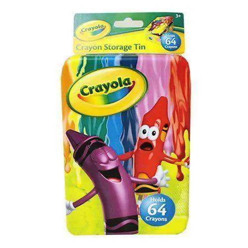 Crayola Large Crayon Storage Tin Box Holds 64 Crayons - ToylandEU
