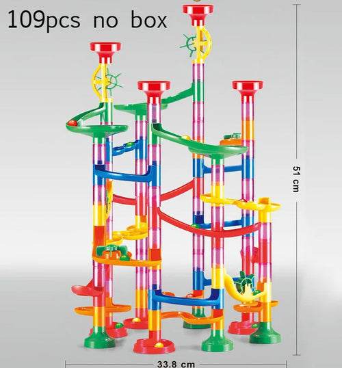 Creative 109-Piece DIY Marble Run Building Set for Family Fun - ToylandEU