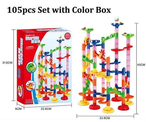 Creative 109-Piece DIY Marble Run Building Set for Family Fun - ToylandEU