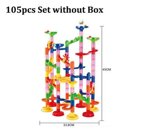 Creative 109-Piece DIY Marble Run Building Set for Family Fun - ToylandEU