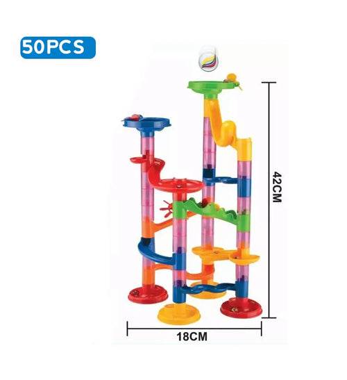 Creative 3D Marble Run Track Set with 105 Building Blocks & Marbles - ToylandEU