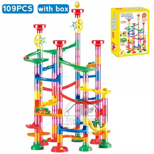 Creative 3D Marble Run Track Set with 105 Building Blocks & Marbles - ToylandEU