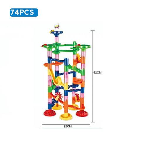 Creative 3D Marble Run Track Set with 105 Building Blocks & Marbles - ToylandEU