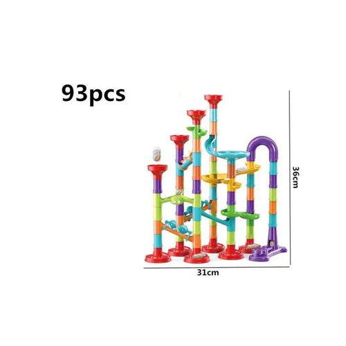 Creative 3D Marble Run Track Set with 105 Building Blocks & Marbles - ToylandEU