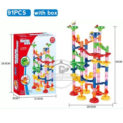 Creative 3D Marble Run Track Set with 105 Building Blocks & Marbles - ToylandEU