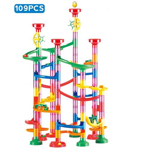 Creative 3D Marble Run Track Set with 105 Building Blocks & Marbles - ToylandEU