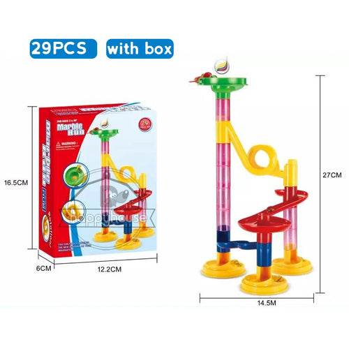 Creative 3D Marble Run Track Set with 105 Building Blocks & Marbles - ToylandEU