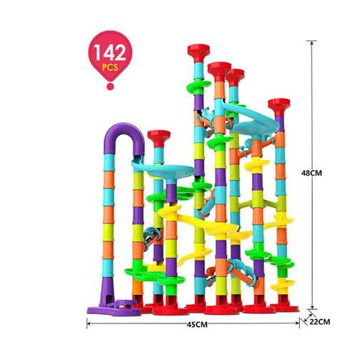 Creative 3D Marble Run Track Set with 105 Building Blocks & Marbles - ToylandEU