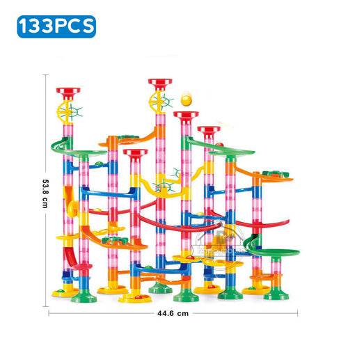 Creative 3D Marble Run Track Set with 105 Building Blocks & Marbles - ToylandEU