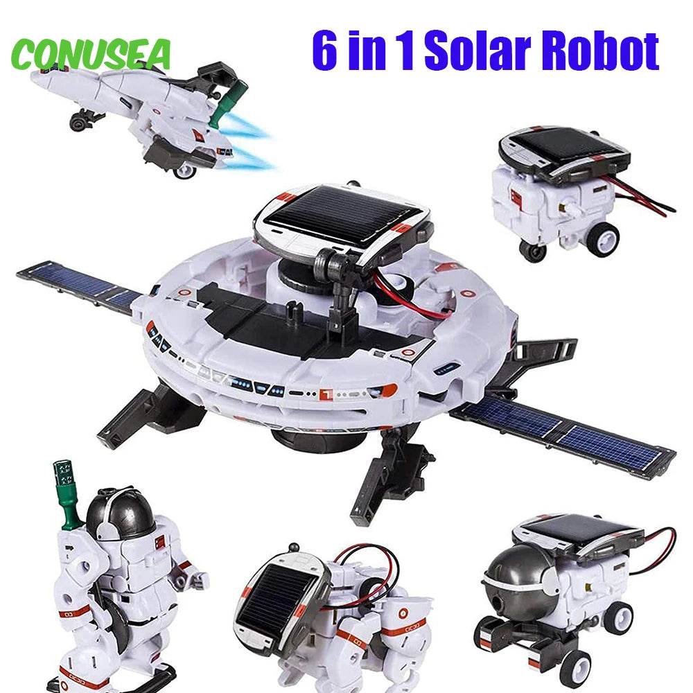 Creative 6 In 1 Solar Robot Car Space Ship Toys Technology Science Kits Solaire Energy Technological Gadgets Scientific Toy Boys - ToylandEU